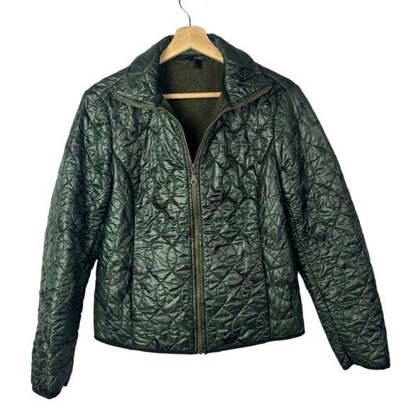 Anthropologie Jackets & Blazers - Anthropologie DREW Green Camp Camo Quilted Jacket L
